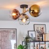 Koyoto Plafoniera, Lampada a sfera Oro, Nero, 3-Luci