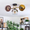 Koyoto Plafoniera, Lampada a sfera Oro, Nero, 3-Luci