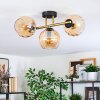 Koyoto Plafoniera, Lampada a sfera Oro, Nero, 3-Luci