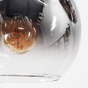 Koyoto Plafoniera, Lampada a sfera Cromo, Chiaro, Grigio fumo, 8-Luci