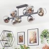 Koyoto Plafoniera, Lampada a sfera Cromo, Chiaro, Grigio fumo, 8-Luci