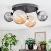 Chehalis Plafoniera, Lampada a sfera Ambrato, Grigio fumo, 4-Luci