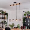 Koyoto Lampadario a sospensione, Lampada a sfera, Lampada a sospensione Écru, Nero, 4-Luci