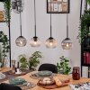 Koyoto Lampadario a sospensione, Lampada a sfera, Lampada a sospensione Écru, Nero, 4-Luci