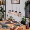 Koyoto Lampadario a sospensione, Lampada a sfera, Lampada a sospensione Écru, Nero, 4-Luci