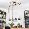 Koyoto Lampadario a sospensione, Lampada a sfera, Lampada a sospensione Écru, Nero, 4-Luci