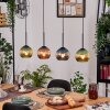 Koyoto Lampadario a sospensione, Lampada a sfera, Lampada a sospensione Écru, Nero, 4-Luci