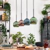 Koyoto Lampadario a sospensione, Lampada a sfera, Lampada a sospensione Écru, Nero, 4-Luci