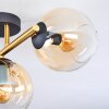 Koyoto Plafoniera, Lampada a sfera Oro, Nero, 3-Luci