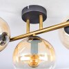 Koyoto Plafoniera, Lampada a sfera Oro, Nero, 3-Luci