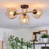 Koyoto Plafoniera, Lampada a sfera Oro, Nero, 3-Luci