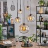 Koyoto Lampadario a sospensione, Lampada a sfera, Lampada a sospensione 45 cm Ambrato, Chiaro, 5-Luci