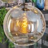 Koyoto Lampadario a sospensione, Lampada a sfera, Lampada a sospensione 45 cm Ambrato, Chiaro, 5-Luci