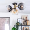 Koyoto Plafoniera, Lampada a sfera Oro, Nero, 3-Luci