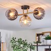 Koyoto Plafoniera, Lampada a sfera Oro, Nero, 3-Luci