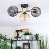 Koyoto Plafoniera, Lampada a sfera Oro, Nero, 3-Luci