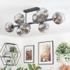 Ripoll Plafoniera, Lampada a sfera Cromo, Chiaro, Grigio fumo, 8-Luci