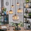Koyoto Lampadario a sospensione, Lampada a sfera, Lampada a sospensione Ambrato, Chiaro, 5-Luci