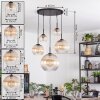 Koyoto Lampadario a sospensione, Lampada a sfera, Lampada a sospensione Ambrato, Chiaro, 5-Luci