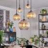 Koyoto Lampadario a sospensione, Lampada a sfera, Lampada a sospensione Ambrato, Chiaro, 5-Luci
