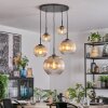 Koyoto Lampadario a sospensione, Lampada a sfera, Lampada a sospensione Ambrato, Chiaro, 5-Luci