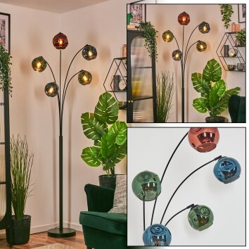 Ripoll Lampada a sfera, Lampada da terra Blu, Verde, Ramato, 5-Luci