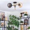 Koyoto Plafoniera, Lampada a sfera Oro, Nero, 3-Luci