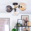 Koyoto Plafoniera, Lampada a sfera Oro, Nero, 3-Luci