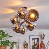 Koyoto Plafoniera, Lampada a sfera Cromo, Grigio fumo, 8-Luci
