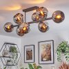 Koyoto Plafoniera, Lampada a sfera Cromo, Grigio fumo, 8-Luci