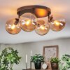 Gastor Plafoniera, Lampada a sfera Ambrato, 4-Luci