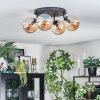Gastor Plafoniera, Lampada a sfera Ambrato, 4-Luci