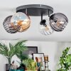 Koyoto Plafoniera, Lampada a sfera Ambrato, Chiaro, Grigio fumo, 4-Luci