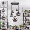 Ripoll Lampadario a sospensione, Lampada a sfera, Lampada a sospensione Grigio fumo, 5-Luci