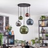 Koyoto Lampadario a sospensione, Lampada a sfera, Lampada a sospensione Blu, Cromo, Verde, Ramato, Grigio fumo, 5-Luci