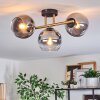 Koyoto Plafoniera, Lampada a sfera Oro, Nero, 3-Luci