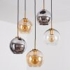 Koyoto Lampadario a sospensione, Lampada a sfera, Lampada a sospensione Oro, Nero, 5-Luci