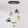 Koyoto Lampadario a sospensione, Lampada a sfera, Lampada a sospensione Oro, Nero, 5-Luci