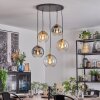 Koyoto Lampadario a sospensione, Lampada a sfera, Lampada a sospensione Oro, Nero, 5-Luci
