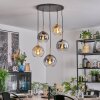Koyoto Lampadario a sospensione, Lampada a sfera, Lampada a sospensione Oro, Nero, 5-Luci