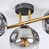 Ripoll Plafoniera, Lampada a sfera Oro, Nero, 3-Luci