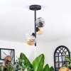 Chehalis Plafoniera, Lampada a sfera Ambrato, Chiaro, Grigio fumo, 4-Luci