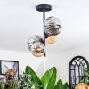 Chehalis Plafoniera, Lampada a sfera Ambrato, Grigio fumo, 4-Luci