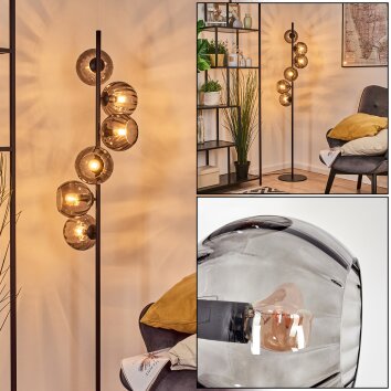 Koyoto Lampada a sfera, Lampada da terra Grigio fumo, 6-Luci