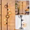 Koyoto Lampada a sfera, Lampada da terra Ambrato, Chiaro, Grigio fumo, 6-Luci