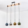 Koyoto Lampadario a sospensione, Lampada a sfera, Lampada a sospensione Écru, Nero, 4-Luci