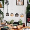 Koyoto Lampadario a sospensione, Lampada a sfera, Lampada a sospensione Écru, Nero, 4-Luci