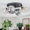 Chehalis Plafoniera, Lampada a sfera Ambrato, Chiaro, Grigio fumo, 4-Luci