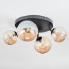 Chehalis Plafoniera, Lampada a sfera Ambrato, 4-Luci
