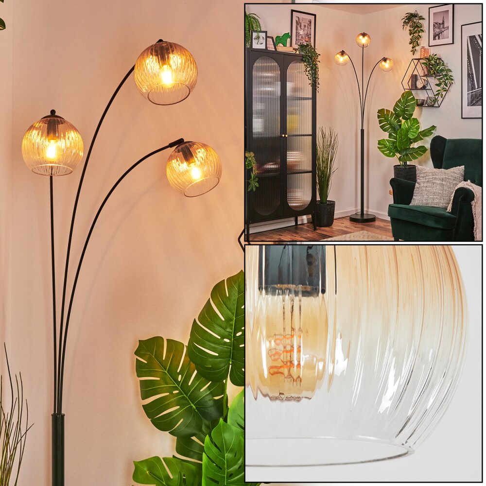 Koyoto Lampada a sfera, Lampada da terra Ambrato, Chiaro, 3-Luci main product photo